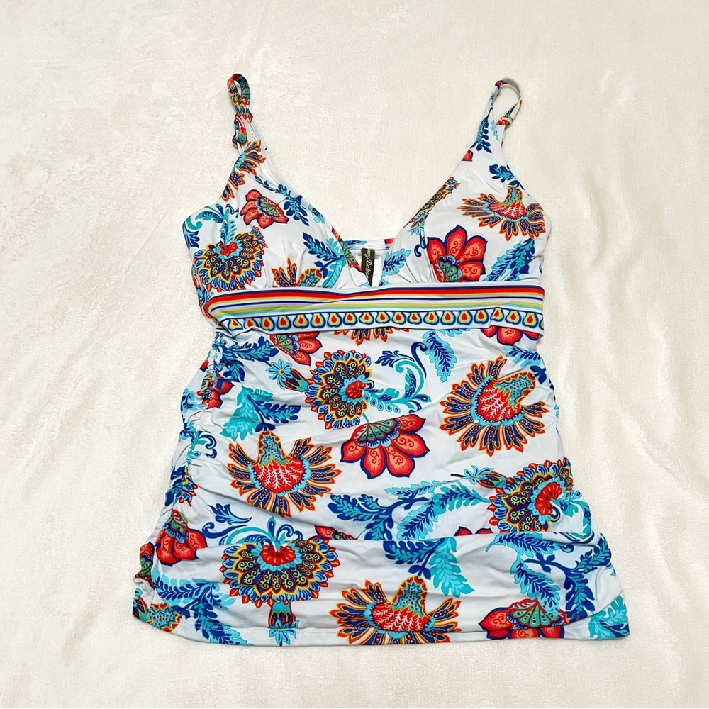 Tommy Bahama Fira Floral/Paisley Tankini Top Size Small